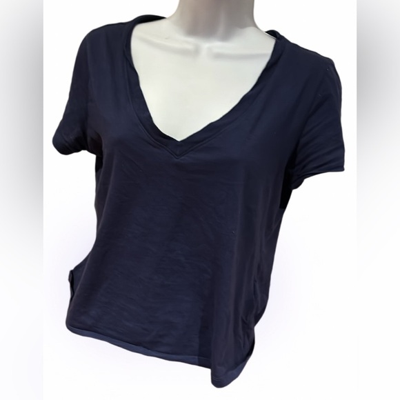 Forever 21 Euth Purpose Navy cotton VNeck tee Sz XS - Picture 1 of 12